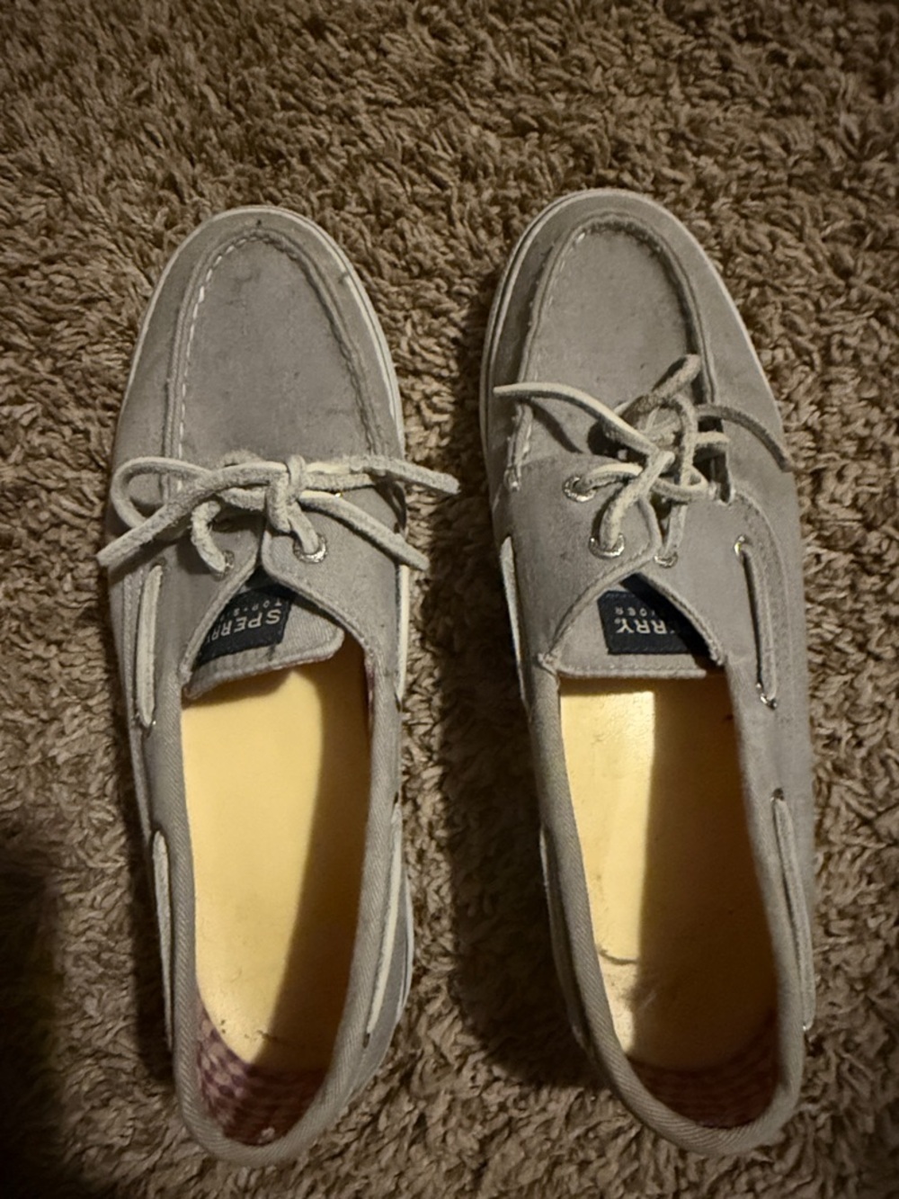 Sperry woman Gray Suede Boat Shoes